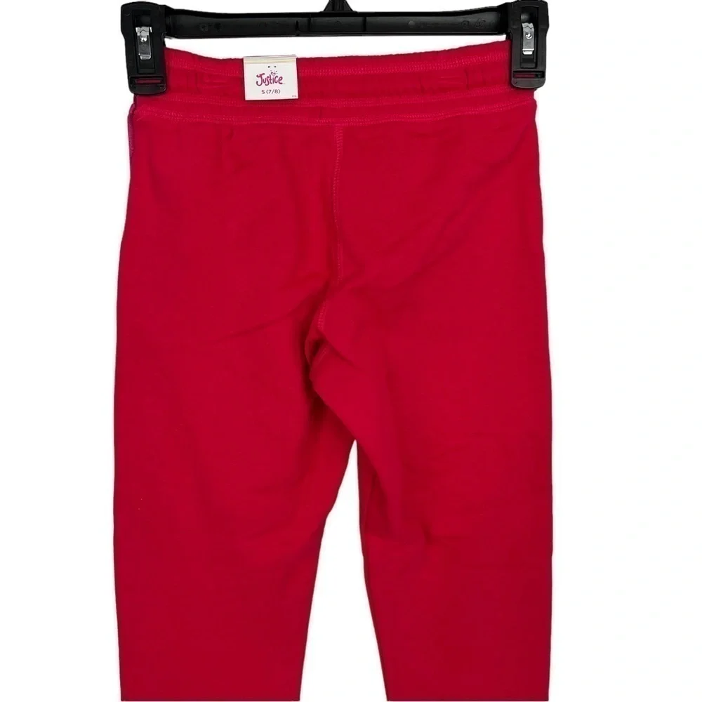 NWT JUSTICE Girl’s Side Taped Jogger Sweatpants Sz Small (7/8) Multi Color